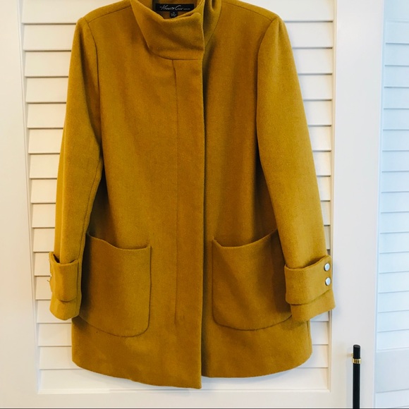 Kenneth Cole Jackets & Blazers - KENNETH COLE NY WOOL CAR COAT IN MUSTARD YELLOW